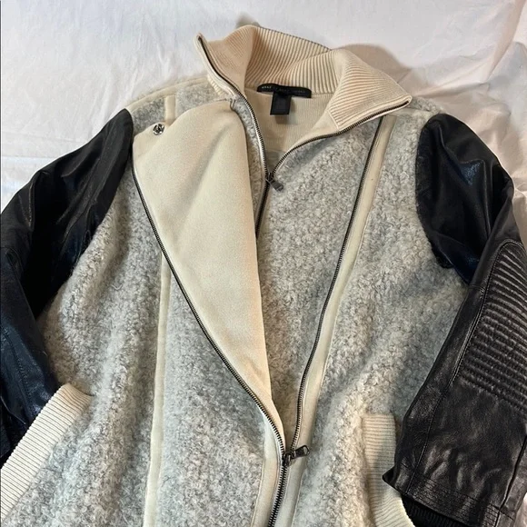 Marc By Marc Jacobs Beautiful Cream and Black Long Boucle Jacket - Picture 4 of 12